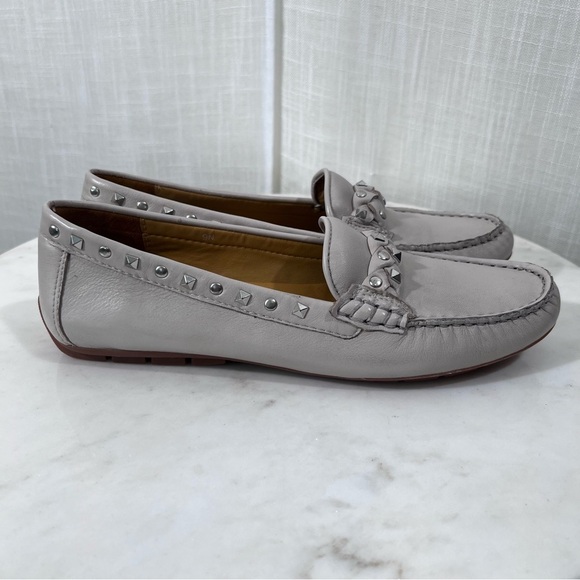 Vaneli Aedan Leather Studded Loafers Size 9 - Picture 7 of 13